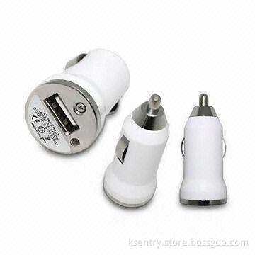 Bullet Car Charger for iPhone4s/Blackberry/i9100/iPad/Tablet PC/Mobile Phone, Mini USB Car Charger